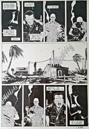Erwan Le Saëc - Belle planche d'Erwan Le Saec en N&B - Ambiance gangsters .... - Comic Strip