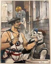 Enki Bilal - Superdupont dans L'etat des stocks - Illustration originale
