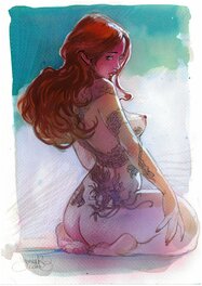 Yannick Corboz - Rousse tatouée - Illustration originale