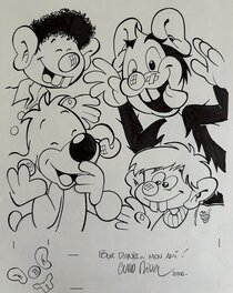 Curd Ridel - Ridel, Pif 100% Comique#65, illustration de couverture, 1990. - Couverture originale