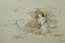 Giancarlo Iliprandi - Voyage au Sahara - Original Illustration
