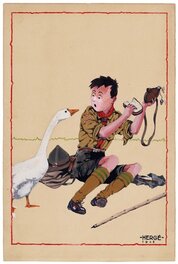 Hergé - 1928 - Scout : le jeu de l'oie ? - Original Illustration