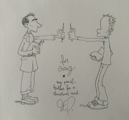 Zep - Zep - Craig Thompson and Zep (auto)portrait - Original art