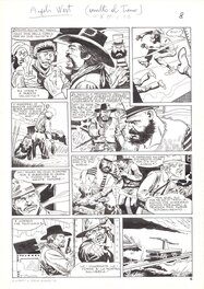 Renato Polese - Angeli del West - planche 8 de l'épisode Assalto del treno - Planche originale