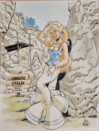 Félix Meynet - Hommage à Uderzo et Astérix - Falbala - Planche originale