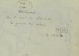 Texte au dos de la planche Texte au dos de la planche