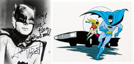 Filmation Filmation - The New Adventures of Batman Publicity Cel and Autographed Adam West Photo (Filmation, c. 1980s) - Original art