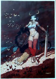 Didier Cassegrain - Guerrière - Original Illustration