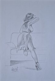 Jean-Charles Kraehn - Fille sexy - Gil Saint-André - Original Illustration