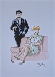 Jean-Charles Kraehn - Gil Saint-André et sa femme - Original Illustration