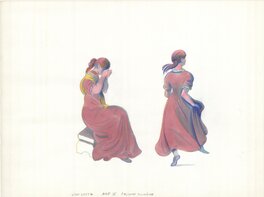 Milton Glaser - La Traviata, Violetta, atto II - Original Illustration
