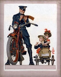 Traffic Stop - J. C. Leyendecker (1922) Traffic Stop - J. C. Leyendecker (1922)