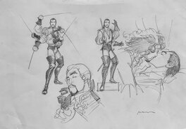Marini - 2000 - le Scorpion : Carnet de Croquis du Tome 1 - Original Illustration