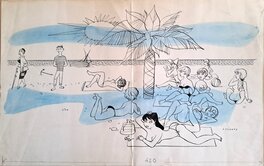 Georges Pichard - Sea, sex and sun 😎 (Le maître-nageur) - Illustration originale