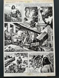 John Buscema - Planche Originale John Buscema Savage Sword Of Conan #72 page 49 Marvel Comics 1982 - Planche originale