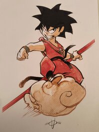 Olivier Vatine - Son Goku - Dragon Ball - Illustration originale