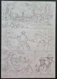 Hermann - Duke T6 - crayonné planche - Planche originale