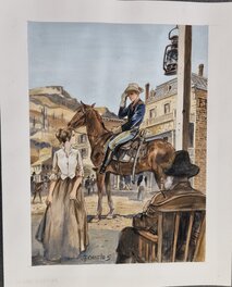 Jean-François Charles - Peinture à l'acrylique - Ouest sauvage - Illustration originale