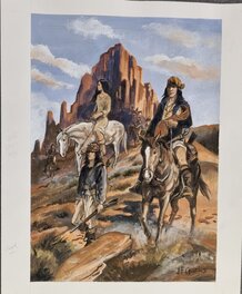 Jean-François Charles - Peinture à l'acrylique - Ouest sauvage - Illustration originale
