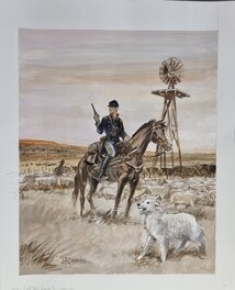 Jean-François Charles - Peinture à l'acrylique - Ouest sauvage - Illustration originale