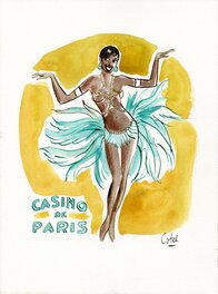 Catel - Catel – JOSÉPHINE BAKER – Dessin original pour une expo institutionnelle – R15 - Original Illustration