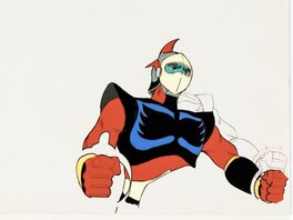 Go nagai - Goldorak, Actarus poings fermés, cellulo et doga de production originaux (Toei Animation, 1975-1977) - Original art