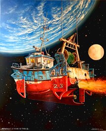 Jim Colorex - Astrochalut 23 en vue de Terra II - Planche originale