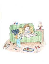 Camille Jourdy - Camille Jourdy- Illustration à la gouache publiée dans Tralalire - Original Illustration