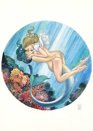 Milo Manara - Ulysse Nardin Series Watercolour - Illustration originale