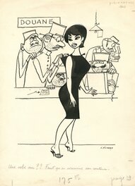 Georges Pichard - Douane - Illustration originale