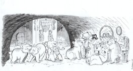 Arnaud Poitevin - Arnaud Poitevin - Fureur moustache p.108-109 - Original Illustration