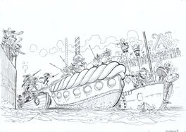 Arnaud Poitevin - Arnaud Poitevin - Fureur moustache p.94-95 - Original Illustration