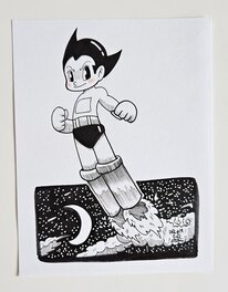 oTTami - Dessin original de l'Inktober 2021 :  Astro Boy par oTTami ! - Original Illustration