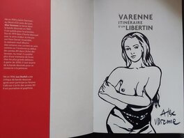 La Dédicace / Dessin Pin up Strip Tease pleine page dans La Art Book " itinéraire d'un Libertin " , Eo 2007 P.L.G