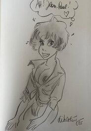 François Walthéry, illustration originale, Natacha, "Chanson d'Avril".