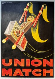 Nardo Lenaerts - Nardo Lenaerts - Union Match Original Artwork Poster 1933 - Illustration originale