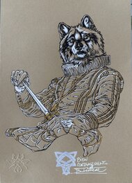 Béatrice Tillier - 2025 - Béatrice Tillier - Loup Gris - Le bois des vierges - Original Illustration