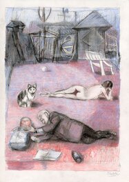 Blutch - La Beauté – dessin original 3 - Illustration originale