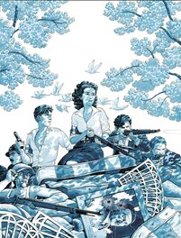 Dominique Bertail - Illustration originale de couverture du tome 4 et du tirage de luxe du tome 3 - Illustration originale