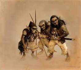 Jean-Baptiste Monge - Three pirates - Planche originale