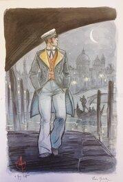 Stéphan Agosto - Hommage à Hugo Pratt "Corto Maltese" A 3 - Illustration originale