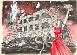 Masami Fukushima - Himiko, Queen of Yamatai | The veil of Mystery - Original Illustration