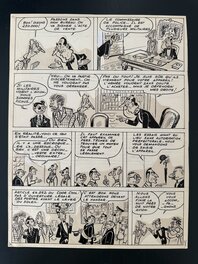 René Pellos Planche Originale "Les Pieds Nickelés" CIRCA 1958