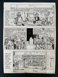 René Pellos Planche Originale "Les Pieds Nickelés" CIRCA 1958