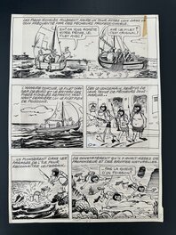 René Pellos Planche Originale "Les Pieds Nickelés" CIRCA 1958