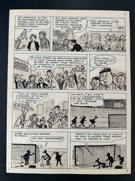René Pellos Planche Originale "Les Pieds Nickelés" CIRCA 1958
