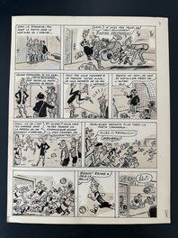 René Pellos Planche Originale "Les Pieds Nickelés" CIRCA 1958
