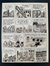 René Pellos Planche Originale "Les Pieds Nickelés" CIRCA 1958