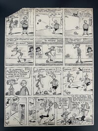 René Pellos - René Pellos Planche Originale "Pechedur et Briquemol" Publication Mirroir-Sprint CIRCA 1955 - Comic Strip