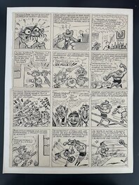 René Pellos - René Pellos Planche Originale "Pechedur et Briquemol" Publication Mirroir-Sprint CIRCA 1955 - Comic Strip